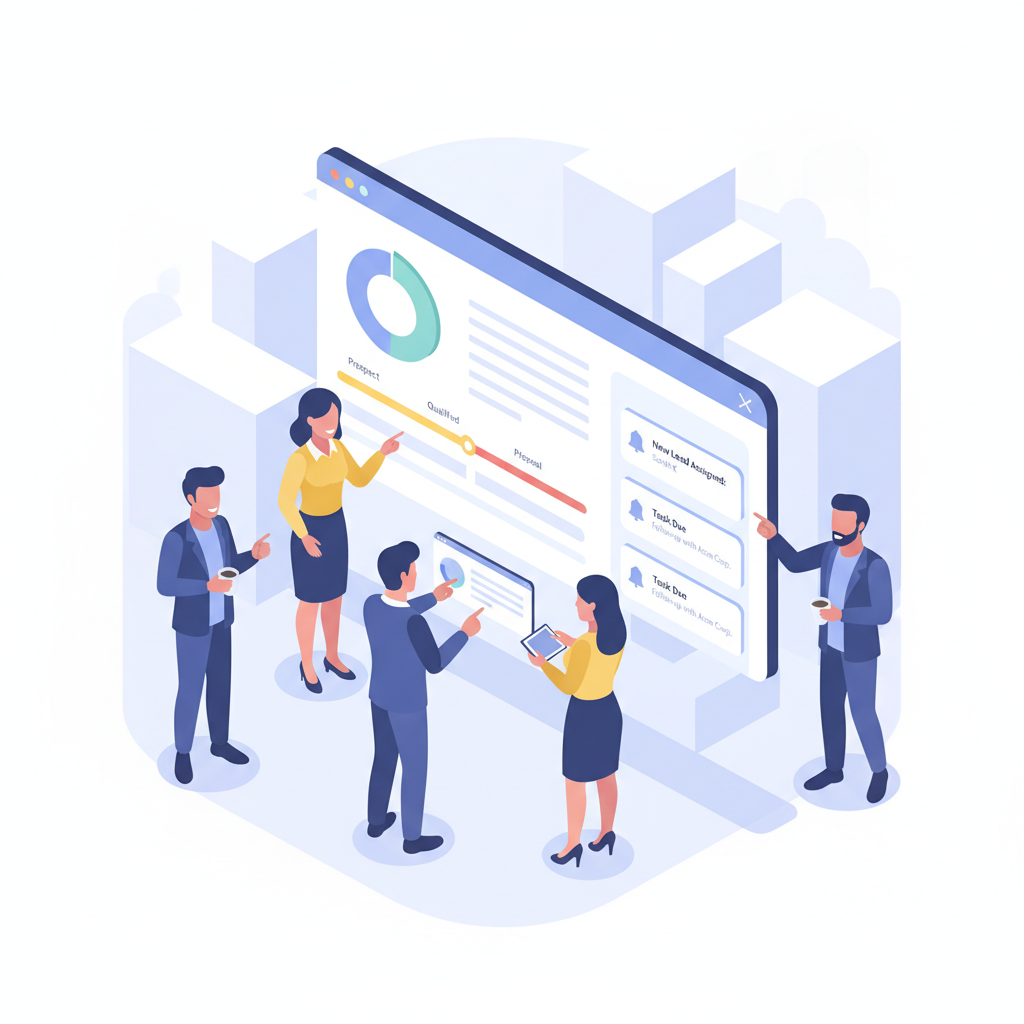 SMB team collaborating on Salesforce dashboard